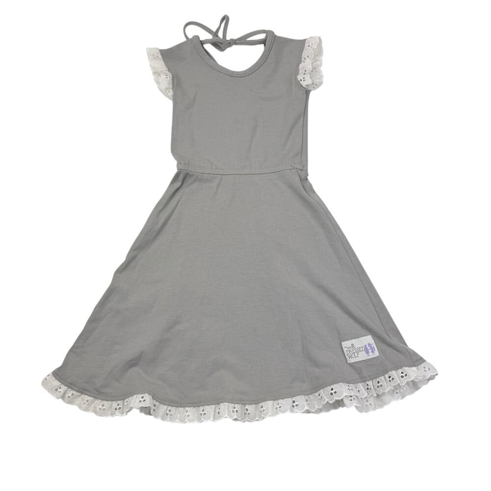 Well Dressed Wolf Day in May Soft Gray Maxi Dress